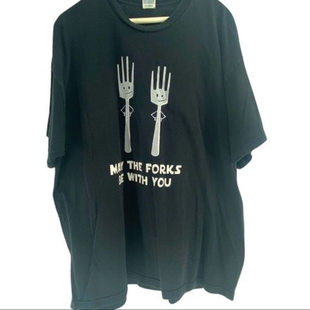 Star Wars May The Forks Be With You 2XL XXL Tee Shirt